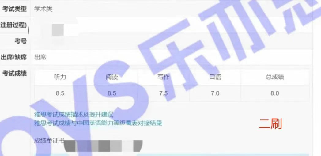 樂亦思雅思出分案例